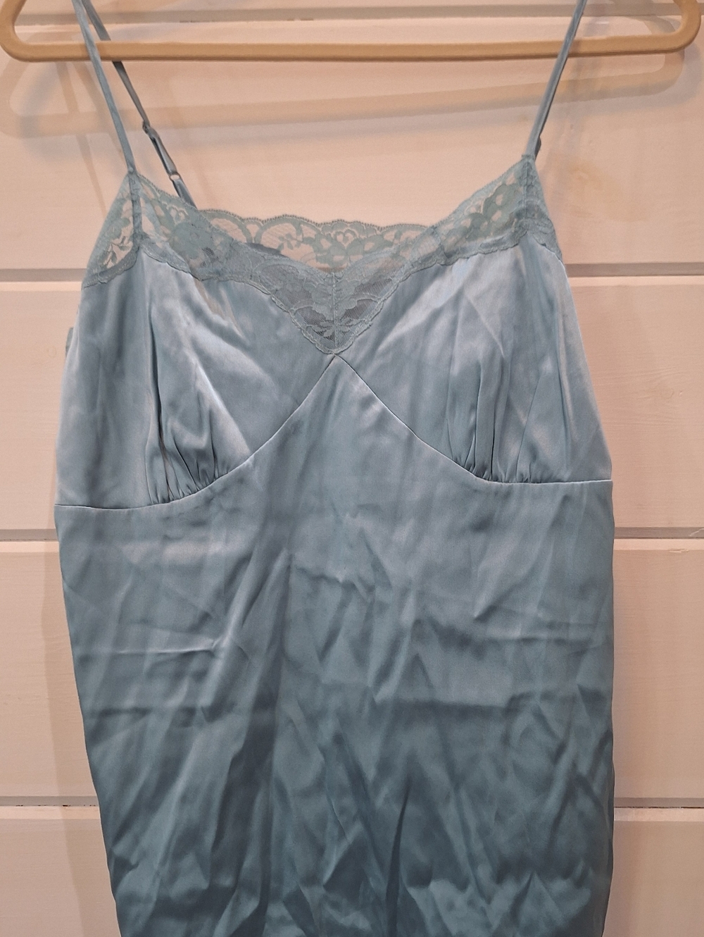 Apt. 9 Sky Blue Satin Lace-Trim Camisole